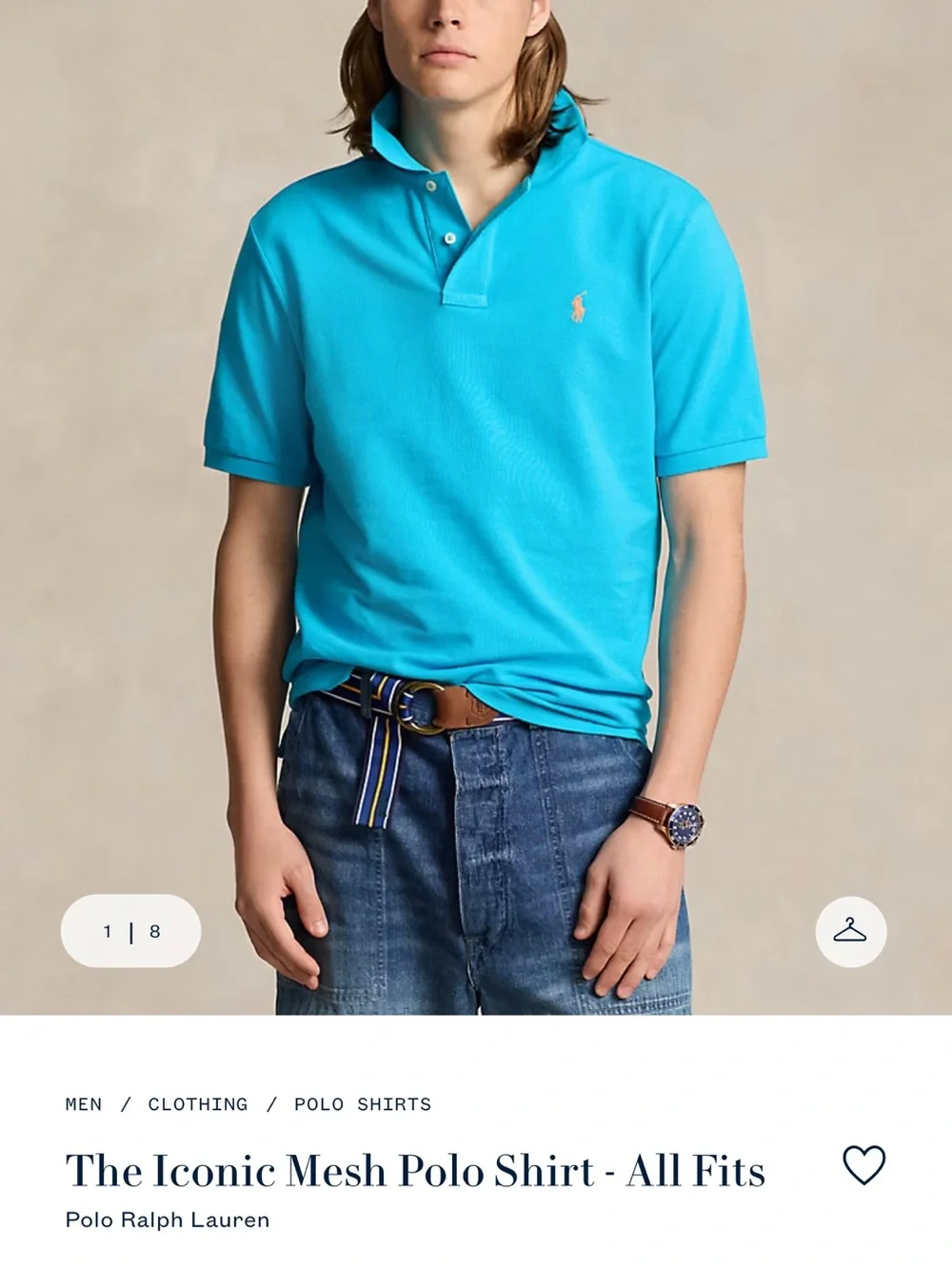 Polo by Ralph Lauren Men’s Polo Shirt in Bright Turquoise - Classic Fit - Sz SP